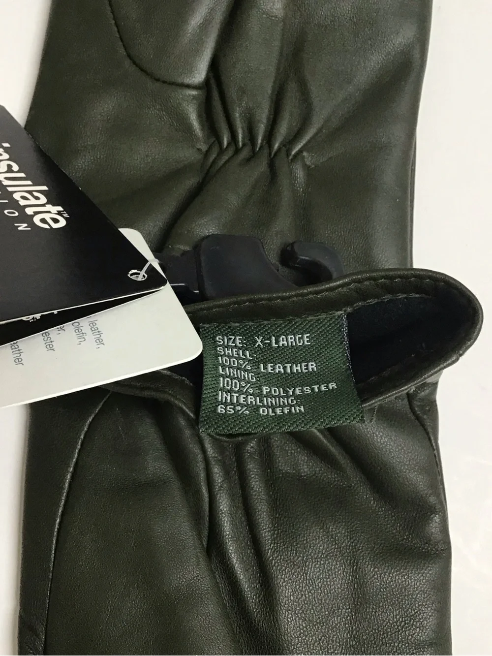 Thinsulate Green Leather Gloves Women XL Green 3M Insulated SOFT Classic Tag NEW